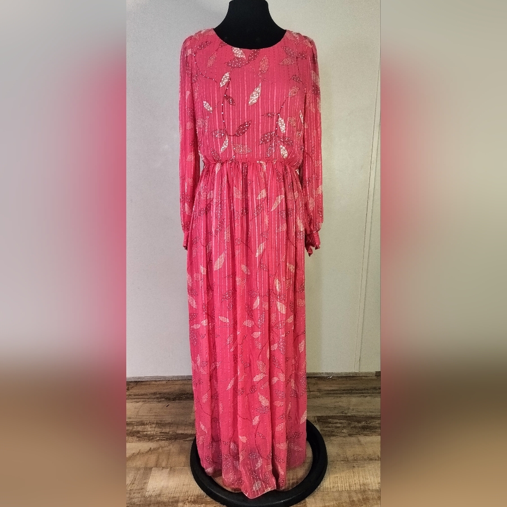 Nat Kaplan Elegant Pink Maxi Dress